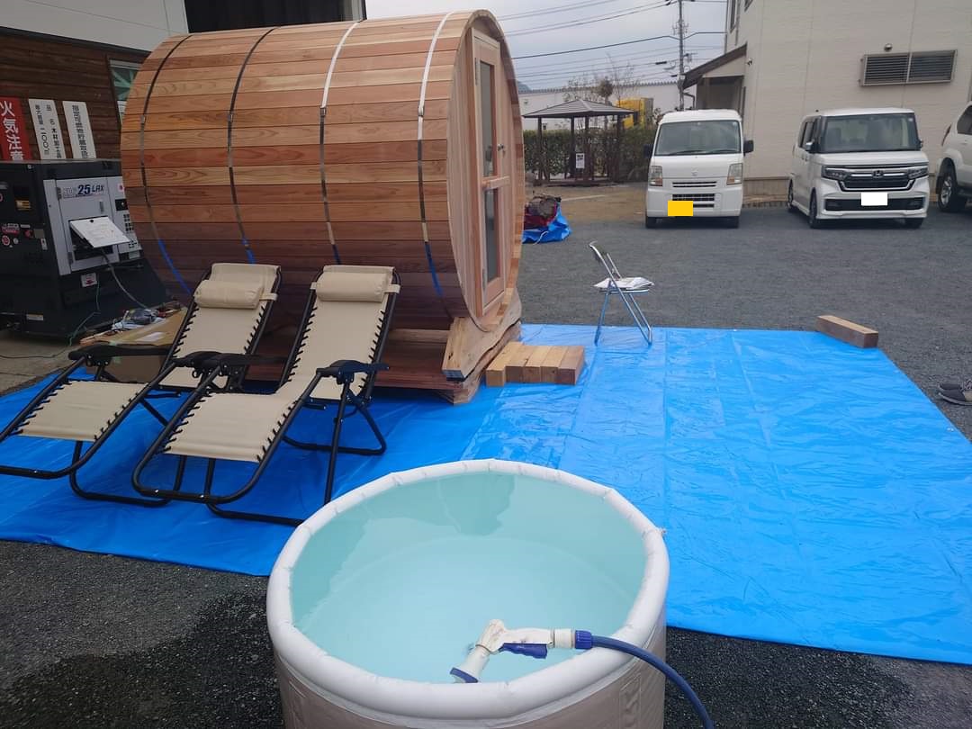 山口県防府市にてバレルサウナ体感イベントを実施しました。の画像